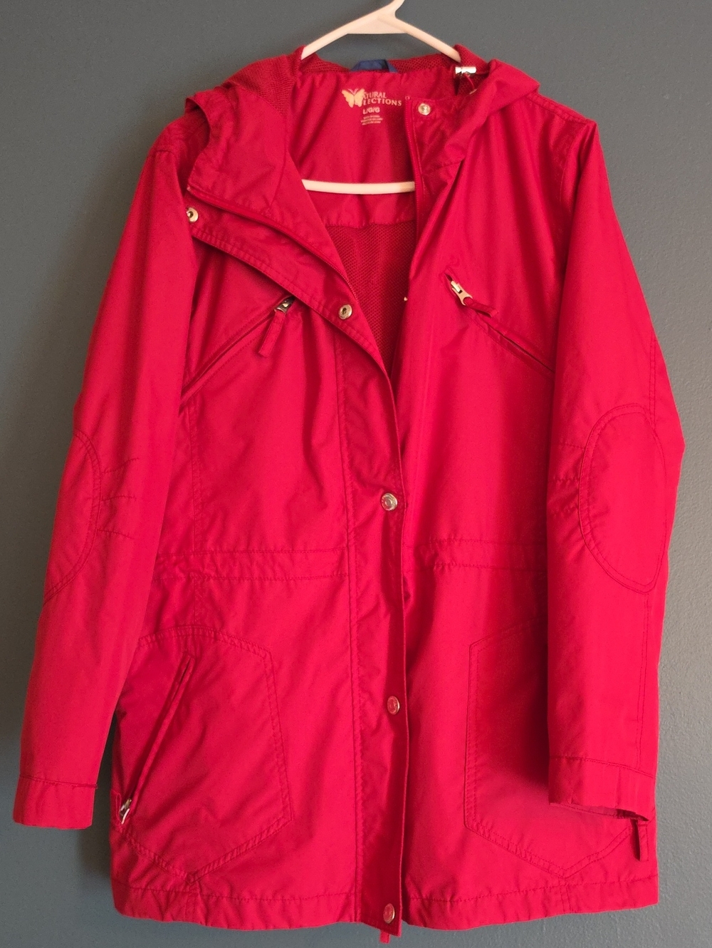 Natural Reflections Women's Bright  Hooded Utility Jacket/raincoat